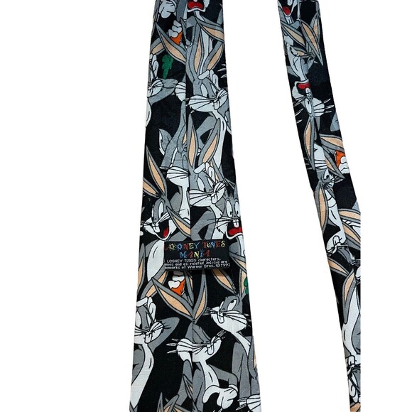 Vintage 1993 Looney Tunes Mania Bugs Bunny Men’s Novelty Neck Tie - Picture 5 of 5